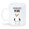 Auf dem Bild ist das Produkt: Keramik Tasse Möwe freundliches Moin maritim, Geschenkidee Geburtstag zum Preis von €15.90 abgebildet.