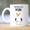 Auf dem Bild ist das Produkt: Keramik Tasse Möwe freundliches Moin maritim, Geschenkidee Geburtstag zum Preis von €15.90 abgebildet.