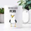 Auf dem Bild ist das Produkt: Keramik Tasse Möwe freundliches Moin maritim, Geschenkidee Geburtstag zum Preis von €15.90 abgebildet.