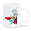 Auf dem Bild ist das Produkt: Keramik Tasse Super Pfleger Maske Corona Geschenkidee Spruch, Geschenk Geburtstag zum Preis von €15.90 abgebildet.