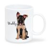 Auf dem Bild ist das Produkt: Keramiktasse bedruckt Hund Deutscher Schäferhund mit Wunschnamen Kaffeetasse personalisiert Geschenk Geburtstag 330 ml zum Preis von €18.9 abgebildet.