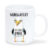 Auf dem Bild ist das Produkt: Keramiktasse Möwe Ich war dabei mit Wunschtext maritim Geschenkidee Geburtstag zum Preis von €18.9 abgebildet.