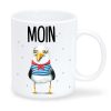 Auf dem Bild ist das Produkt: Keramiktasse Möwe mit Pullover Moin maritim Geschenkidee Geburtstag Kaffeetasse 330 ml zum Preis von €15.90 abgebildet.