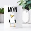 Auf dem Bild ist das Produkt: Keramiktasse Möwe Moin maritim Geschenkidee Geburtstag Kaffeetasse 330 ml zum Preis von €15.90 abgebildet.