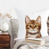 Auf dem Bild ist das Produkt: Kissen mit Aufdruck Katze Polyester 40 x 40 cm mit oder ohne Füllung bedruckt Geschenk zum Preis von €11.90 abgebildet.