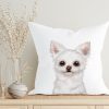 Auf dem Bild ist das Produkt: Kissen bedruckt Hund Chihuahua Geschenk für einen Hundebesitzer zum Preis von €11.90 abgebildet.