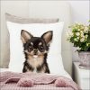 Auf dem Bild ist das Produkt: Kissen bedruckt Hund Chihuahua Geschenk für einen Hundebesitzer zum Preis von €11.90 abgebildet.