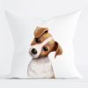 Auf dem Bild ist das Produkt: Kissen bedruckt mit einem Hund Jack Russel Terrier, Geschenk für einen Hundebesitzer zum Preis von €11.90 abgebildet.