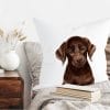 Auf dem Bild ist das Produkt: Kissen mit einem Labrador Geschenk für einen Hundebesitzer Geburtstagsgeschenk Hund Haustier bester Freund zum Preis von €11.90 abgebildet.