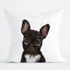 Auf dem Bild ist das Produkt: Kissen bedruckt mit Hund Französische Bulldogge, Geschenk für einen Hundebesitzer zum Preis von €11.90 abgebildet.