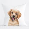Auf dem Bild ist das Produkt: Kissen bedruckt mit Hund Golden Retriever, Geschenk für einen Hundebesitzer zum Preis von €11.90 abgebildet.