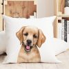 Auf dem Bild ist das Produkt: Kissen bedruckt mit Hund Golden Retriever, Geschenk für einen Hundebesitzer zum Preis von €11.90 abgebildet.