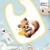 Auf dem Bild ist das Produkt: Bedrucktes Babylätzchen Fuchs Herz mit Klettverschluss Wunschnamen Individuell Kinder Lätzchen Kleinkind zum Preis von €14.90 abgebildet.