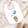 Auf dem Bild ist das Produkt: Bedrucktes Babylätzchen Löwe Luftballon Ballon Sterne mit Klettverschluss Wunschnamen Individuell Kinder Lätzchen Kleinkind Augenklappe zum Preis von €14.9 abgebildet.