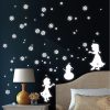Auf dem Bild ist das Produkt: Leuchtaufkleber Kinderzimmer zwei fluoreszierende Prinzessinnen mit Schneemann Dekoration Babyzimmer zum Preis von €26.9 abgebildet.