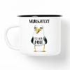 Auf dem Bild ist das Produkt: Maritimer Campingbecher mit Wunschtext Ich war dabei mit Möwe Geburtstagsgeschenk zum Preis von €18.9 abgebildet.