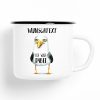 Auf dem Bild ist das Produkt: Maritimer Campingbecher mit Wunschtext Ich war dabei mit Möwe Geburtstagsgeschenk zum Preis von €18.9 abgebildet.