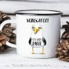 Auf dem Bild ist das Produkt: Maritimer Campingbecher mit Wunschtext Ich war dabei mit Möwe Geburtstagsgeschenk zum Preis von €18.9 abgebildet.