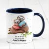 Auf dem Bild ist das Produkt: Personalisierte Tasse Faultier Spruch Mit Dir bin ich am liebsten faul Geschenk Kaffeebecher zum Preis von €17.90 abgebildet.