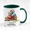 Auf dem Bild ist das Produkt: Personalisierte Tasse Faultier Spruch Mit Dir bin ich am liebsten faul Geschenk Kaffeebecher zum Preis von €17.90 abgebildet.
