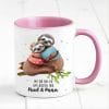 Auf dem Bild ist das Produkt: Personalisierte Tasse Faultier Spruch Mit Dir bin ich am liebsten faul Geschenk Kaffeebecher zum Preis von €17.90 abgebildet.