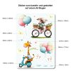 Auf dem Bild ist das Produkt: Sticker Set Aufkleber Kinderzimmer Tiere Wandtattoo Hase Giraffe Eule Bär Heißluftballon Fahrrad Roller Dekoration, Geburtstagsgeschenk zum Preis von €14.9 abgebildet.