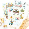 Auf dem Bild ist das Produkt: Sticker Set Aufkleber Kinderzimmer Tiere Wandtattoo Hase Giraffe Eule Bär Heißluftballon Fahrrad Roller Dekoration, Geburtstagsgeschenk zum Preis von €14.9 abgebildet.