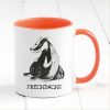 Auf dem Bild ist das Produkt: Tasse bedruckt Dachs Frechdachs Geschenk Geburtstag Kaffeetasse Kaffeebecher 330 ml spülmaschinenfest zum Preis von €17.90 abgebildet.