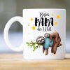 Auf dem Bild ist das Produkt: Tasse bedruckt Faultier Bester Papa der Welt Geschenk Vatertag Geburtstag Vatertagsgeschenk zum Preis von €15.90 abgebildet.