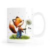 Auf dem Bild ist das Produkt: Tasse bedruckt Fuchs Pusteblume personalisiert Wunschname Fuchstasse Geschenk Geburtstag zum Preis von €18.9 abgebildet.
