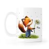 Auf dem Bild ist das Produkt: Tasse bedruckt Fuchs Pusteblume personalisiert Wunschname Fuchstasse Geschenk Geburtstag zum Preis von €18.9 abgebildet.