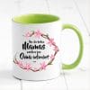 Auf dem Bild ist das Produkt: Tasse bedruckt mit Spruch Nur die besten Mamas werden zur Oma befördert Geschenk Geburtstag Kaffeetasse Kaffeebecher Muttertag zum Preis von €17.90 abgebildet.