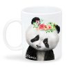Auf dem Bild ist das Produkt: Personalisierbare Keramik Tasse bedruckt Panda Pandabär individualisierbar mit Namen Geschenk Geburtstag zum Preis von €18.9 abgebildet.