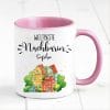 Auf dem Bild ist das Produkt: Tasse bedruckt weltbeste Nachbarin mit Wunschnamen Geschenk Geburtstag Kaffeetasse Kaffeebecher zum Preis von €17.90 abgebildet.