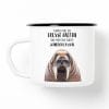 Auf dem Bild ist das Produkt: Tasse Emaille Campingbecher Walross Fresse halten Kaffeetasse Kaffeebecher zum Preis von €18.9 abgebildet.