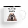 Auf dem Bild ist das Produkt: Tasse Emaille Campingbecher Walross Fresse halten Kaffeetasse Kaffeebecher zum Preis von €18.9 abgebildet.