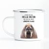 Auf dem Bild ist das Produkt: Tasse Emaille Campingbecher Walross Fresse halten Kaffeetasse Kaffeebecher zum Preis von €18.9 abgebildet.