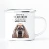 Auf dem Bild ist das Produkt: Tasse Emaille Campingbecher Walross Fresse halten Kaffeetasse Kaffeebecher zum Preis von €18.9 abgebildet.