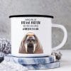 Auf dem Bild ist das Produkt: Tasse Emaille Campingbecher Walross Fresse halten Kaffeetasse Kaffeebecher zum Preis von €18.9 abgebildet.