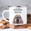 Auf dem Bild ist das Produkt: Tasse Emaille Campingbecher Walross Fresse halten Kaffeetasse Kaffeebecher zum Preis von €18.9 abgebildet.