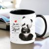 Auf dem Bild ist das Produkt: Tasse Emaillebecher Kissen oder Thermobecher Panda Bär Du bist der schönste Zufall meines Lebens Geschenk Geburtstag zum Preis von €16.9 abgebildet.