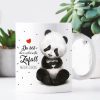 Auf dem Bild ist das Produkt: Tasse Emaillebecher Kissen oder Thermobecher Panda Bär Du bist der schönste Zufall meines Lebens Geschenk Geburtstag zum Preis von €16.9 abgebildet.