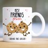 Auf dem Bild ist das Produkt: Tasse Freund Best Friends Forever Freundinnen Cookies personalisierbare Geschenkidee, Geschenk Geburtstag zum Preis von €16.9 abgebildet.