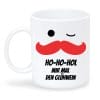 Auf dem Bild ist das Produkt: Bedruckte Tasse für die Weihnachtszeit Bart Ho Ho Glühweintasse zum Preis von €15.90 abgebildet.