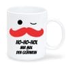 Auf dem Bild ist das Produkt: Bedruckte Tasse für die Weihnachtszeit Bart Ho Ho Glühweintasse zum Preis von €15.90 abgebildet.