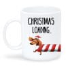 Auf dem Bild ist das Produkt: Bedruckte Tasse Weihnachtszeit Hund Dackel Christmas loading Weihnachtsgeschenk zum Preis von €15.90 abgebildet.