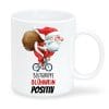 Auf dem Bild ist das Produkt: Tasse für die Weihnachtzeit bedruckt Weihnachtsmann mit Spruch Blutgruppe Glühwein positiv Geschenk Weihnachten zum Preis von €15.90 abgebildet.