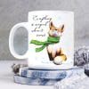 Auf dem Bild ist das Produkt: Tasse für die Winterzeit, bedruckt Fuchs Everything is magical when it snows, Geschenk Kaffeetasse Kaffeebecher zum Preis von €15.90 abgebildet.