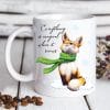 Auf dem Bild ist das Produkt: Tasse für die Winterzeit, bedruckt Fuchs Everything is magical when it snows, Geschenk Kaffeetasse Kaffeebecher zum Preis von €15.90 abgebildet.