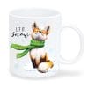 Auf dem Bild ist das Produkt: Tasse für die Winterzeit bedruckt Fuchs Let it snow, Geschenk Kaffeetasse Kaffeebecher, Winter zum Preis von €15.90 abgebildet.